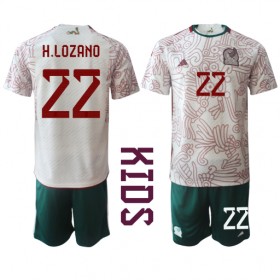 Baby Fußballbekleidung Mexiko Hirving Lozano #22 Auswärtstrikot WM 2022 Kurzarm (+ kurze hosen)
